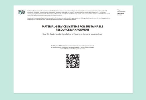 Material-Service Systems for Sustainable Resource Management