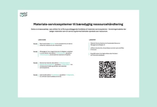 Materiale-servicesystemer til bæredygtig ressourcehåndtering