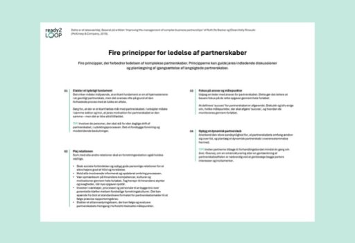Fire principper for ledelse af partnerskaber
