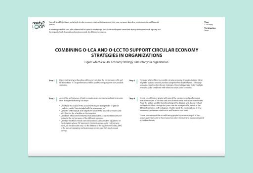 Combining O-LCA and O-LCC to support circular economy strategies in organizations