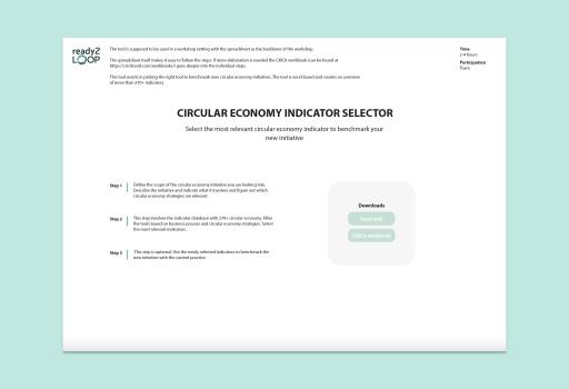 Circular economy indicator selector